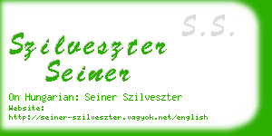 szilveszter seiner business card